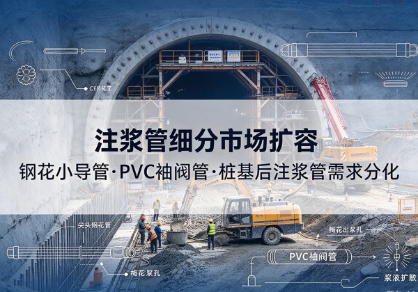 蓝田注浆管细分市场扩容，隧道钢花小导管、PVC 袖阀管、桩基后注浆管需求分化